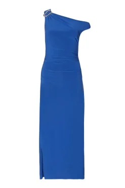 Quiz Day At The Races|Christening Guest>Royal Blue Asymmetric Midaxi Dress