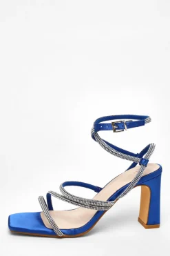 Quiz Occasion Shoes|Prom & Ball>Diamante Strappy Block Heeled Sandals