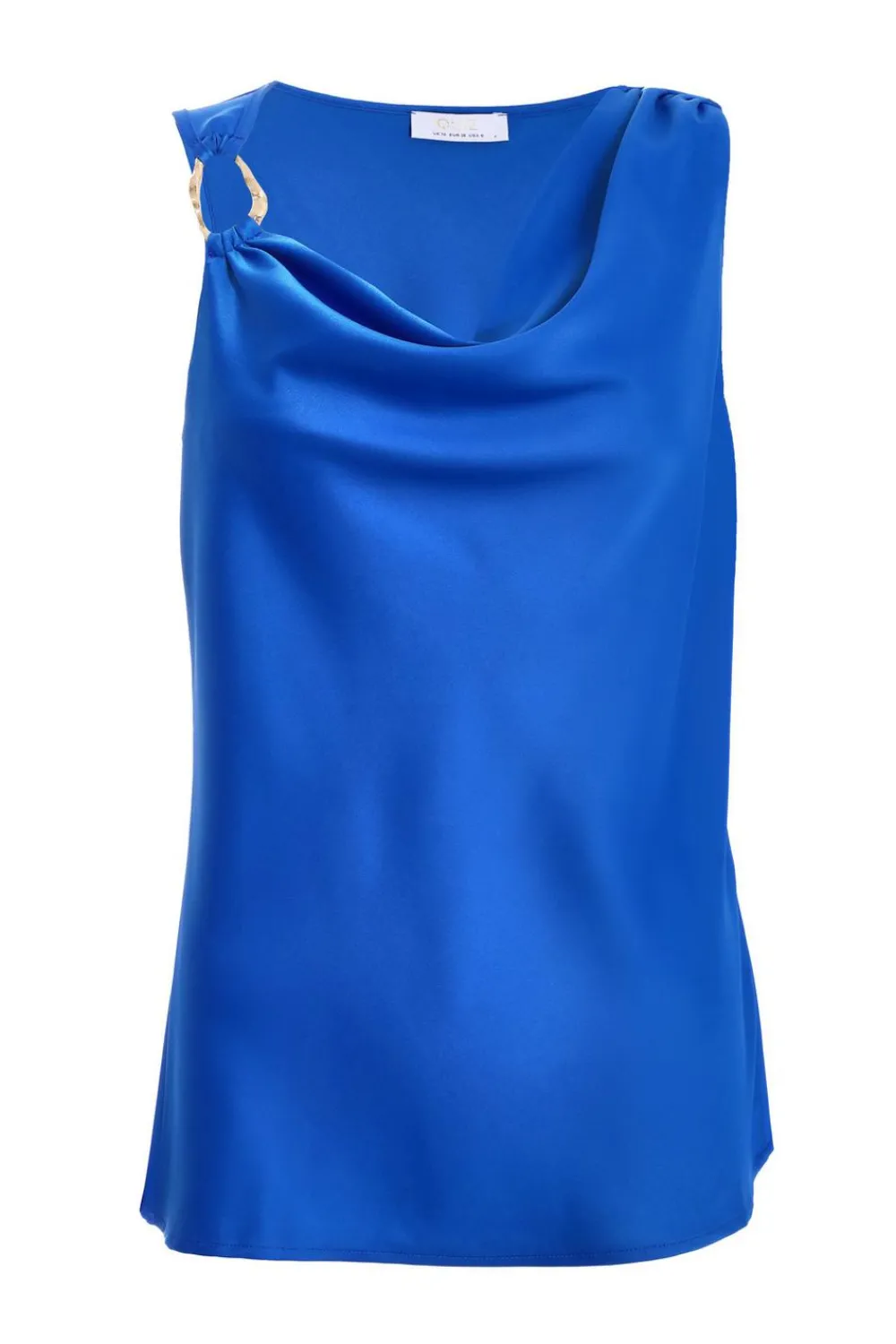 Quiz Summer Tops|Tops>Royal Blue Satin Vest Top