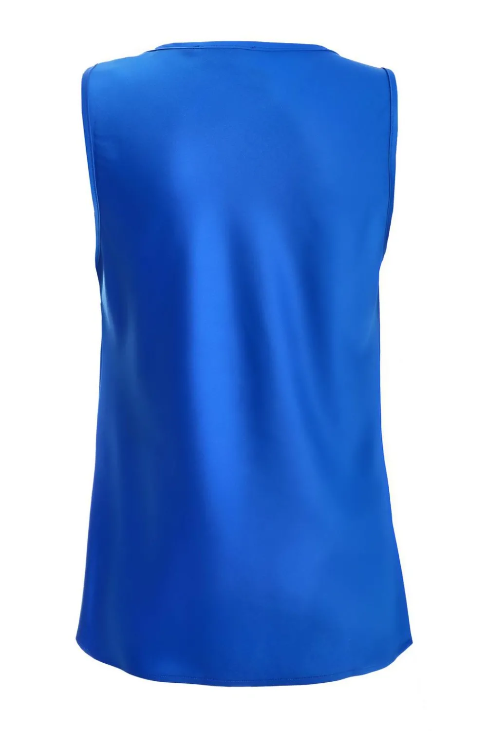 Quiz Summer Tops|Tops>Royal Blue Satin Vest Top