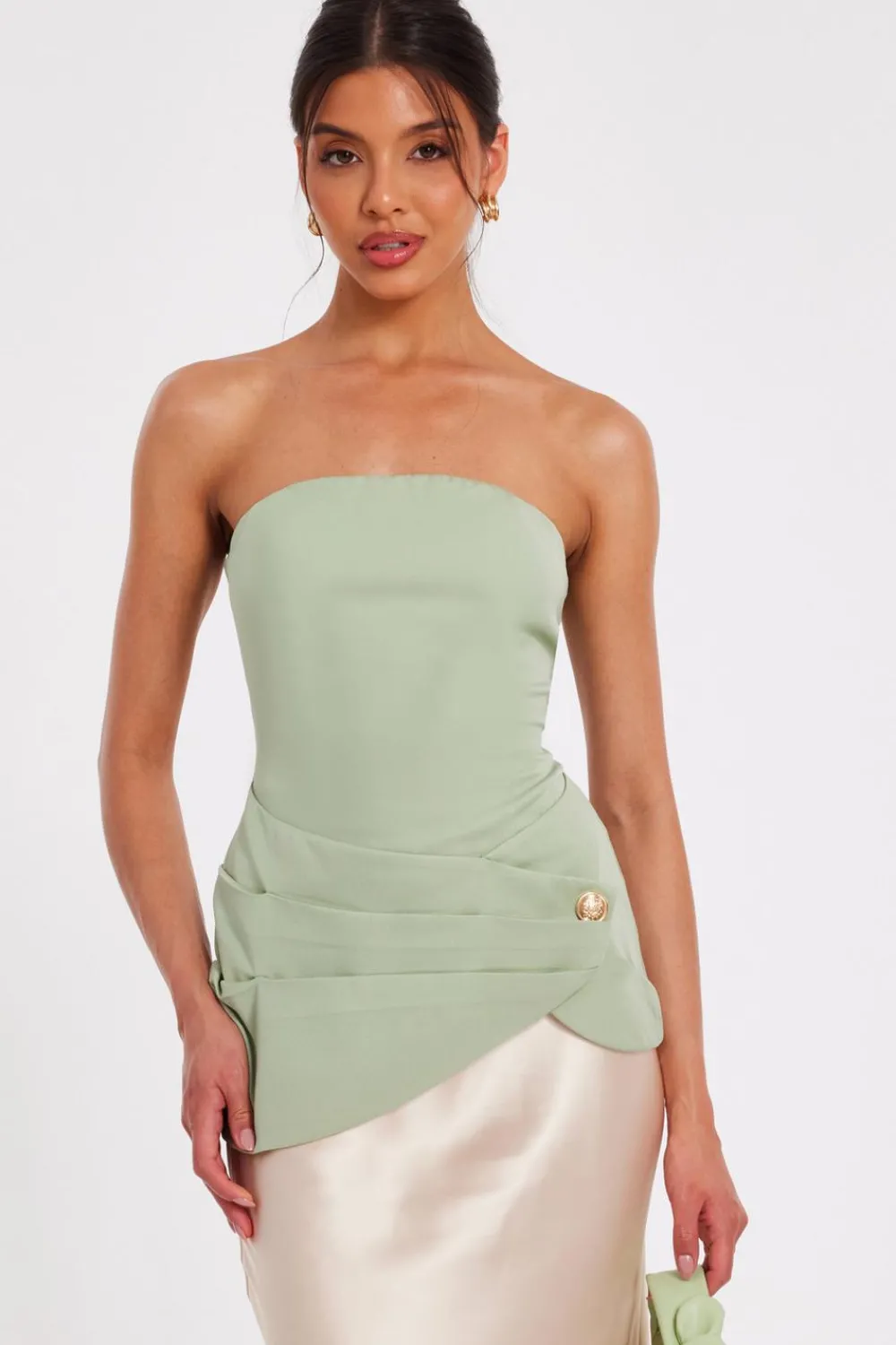 Quiz Going Out Tops|Day Tops>Sage Bandeau Wrap Top
