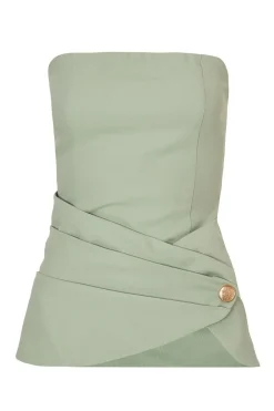 Quiz Going Out Tops|Day Tops>Sage Bandeau Wrap Top