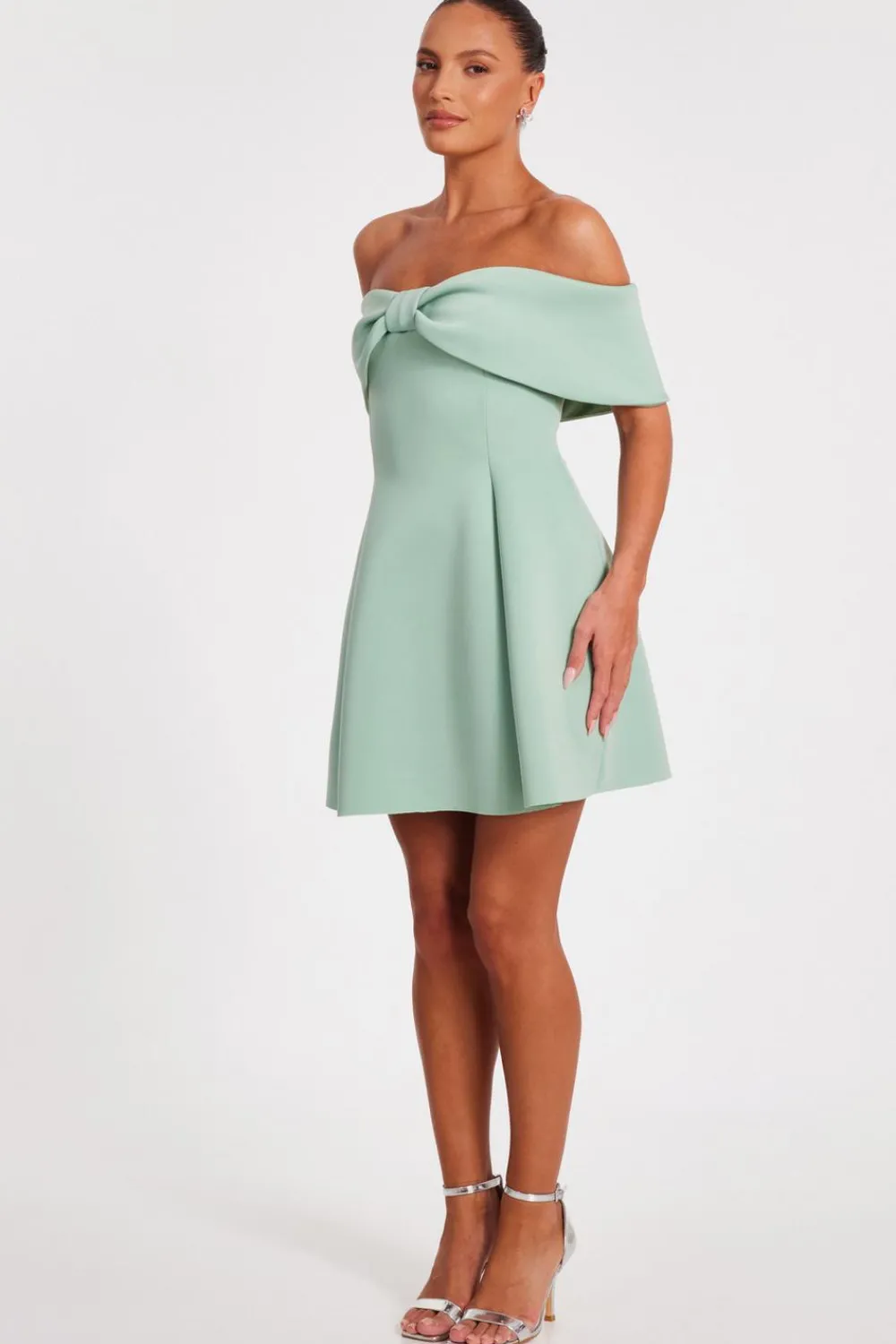 Quiz Day At The Races|Dresses>Bardot Bow Skater Dress