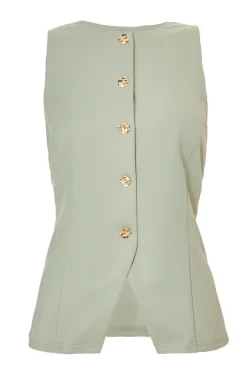 Quiz Waistcoat|Summer Tops>Button Front Waistcoat