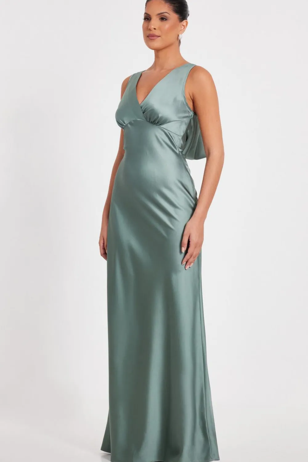 Quiz Prom Dresses|Prom & Ball>Satin Cowl Back Maxi Dress