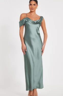 Quiz Prom Dresses|Prom & Ball>Satin Drop Shoulder Maxi Dress