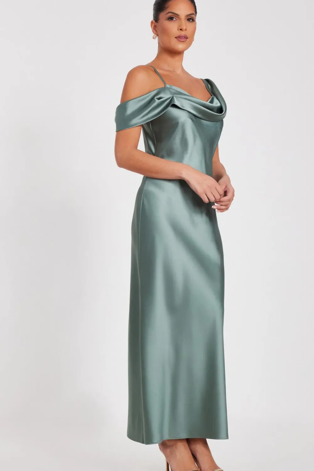 Quiz Prom Dresses|Prom & Ball>Satin Drop Shoulder Maxi Dress