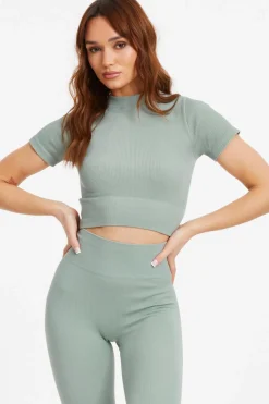 Quiz T-Shirts|Day Tops>Seamless Crop Top