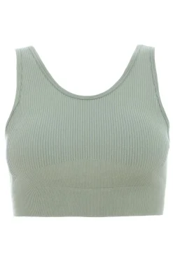 Quiz Crop Tops|Tops>Sage Seamless Strappy Crop Top