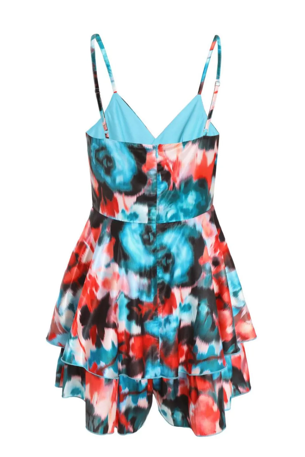 Quiz Playsuits|Playsuits>Satin Smudge Print Playsuit