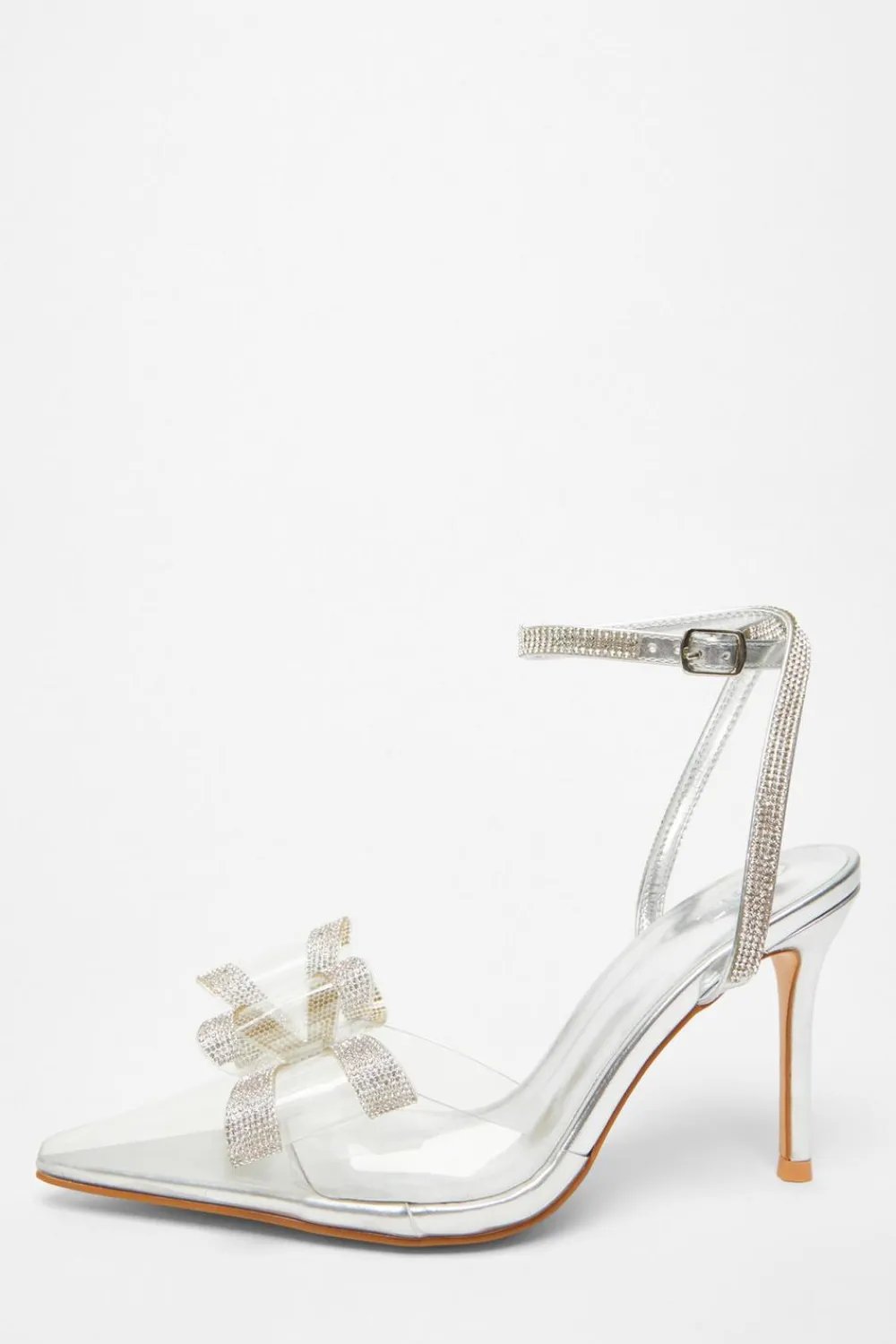 Quiz Heels|Occasion Shoes>Bow Diamante Court Heels
