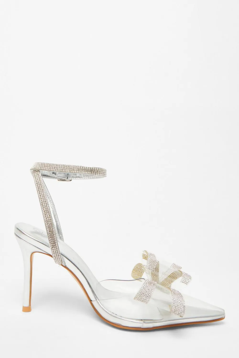 Quiz Heels|Occasion Shoes>Bow Diamante Court Heels