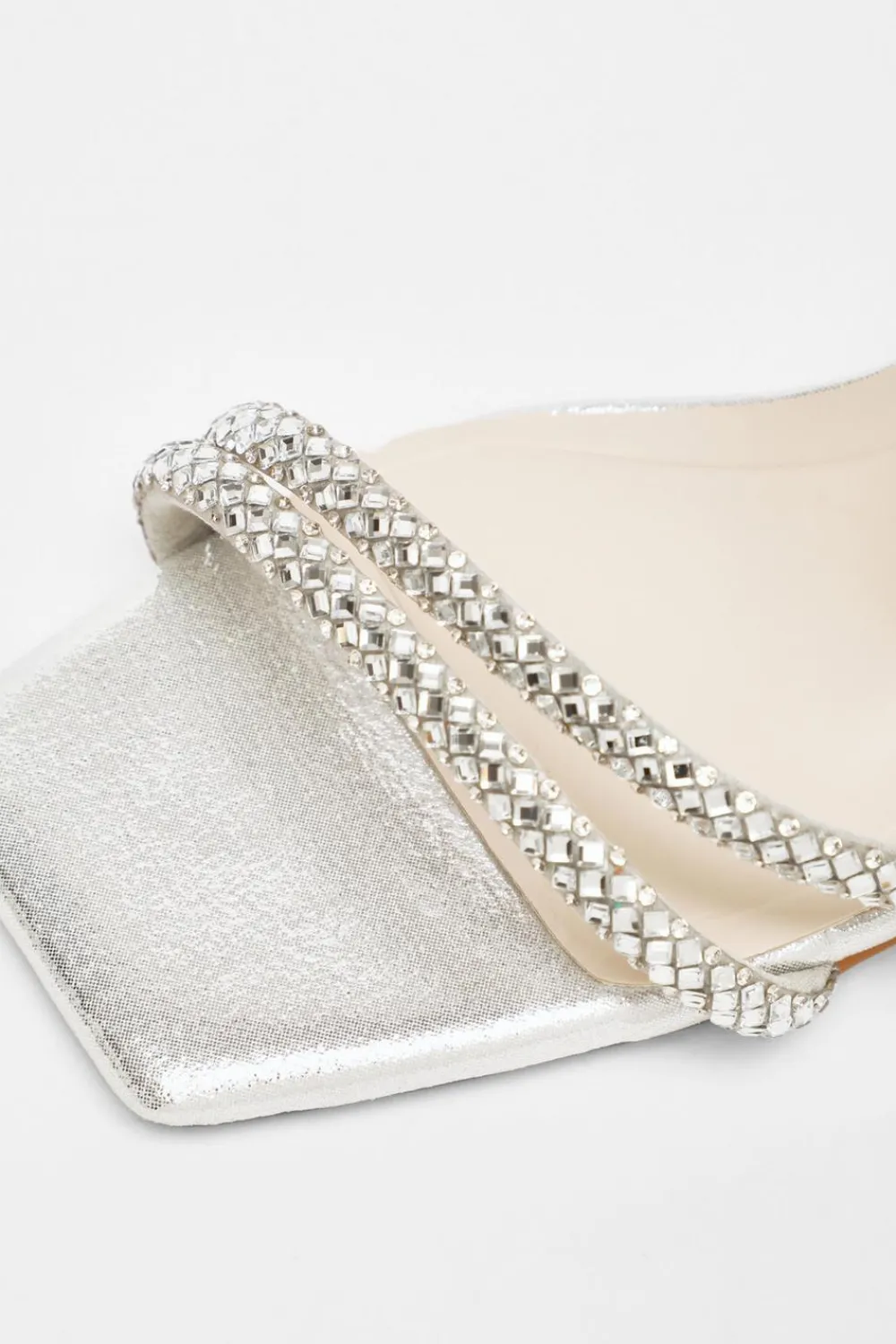 Quiz Shoe & Bag Sets|Heels>Diamante Asymmetric Heeled Sandals