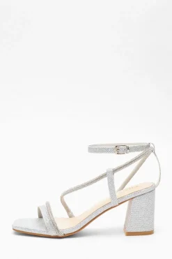 Quiz Shoe & Bag Sets|Occasion Shoes>Diamante Block Heeled Sandals