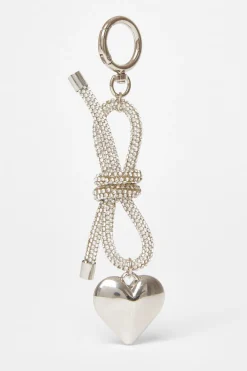 Quiz Bags>Silver Diamante Bow Bag Charm