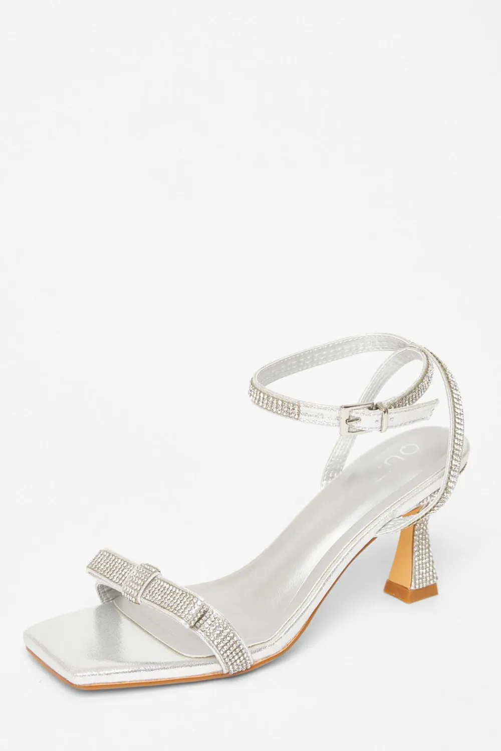 Quiz Occasion Shoes|Heels>Diamante Bow Front Heels