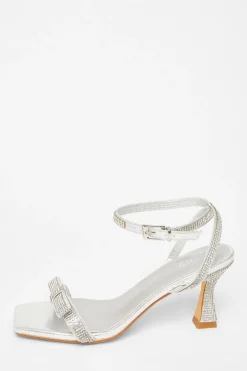 Quiz Occasion Shoes|Heels>Diamante Bow Front Heels