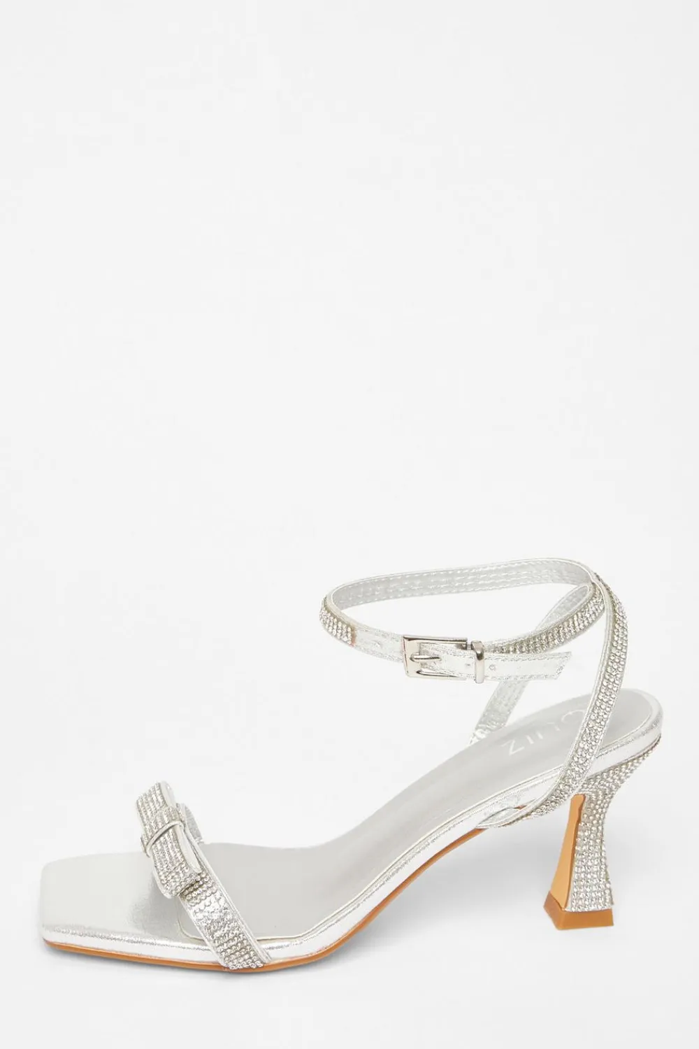 Quiz Occasion Shoes|Heels>Diamante Bow Front Heels