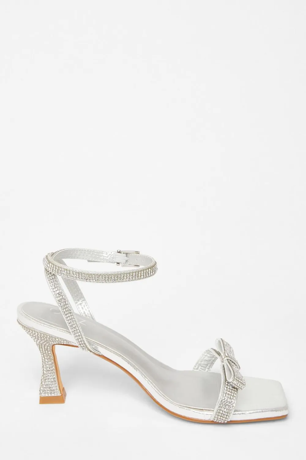 Quiz Occasion Shoes|Heels>Diamante Bow Front Heels