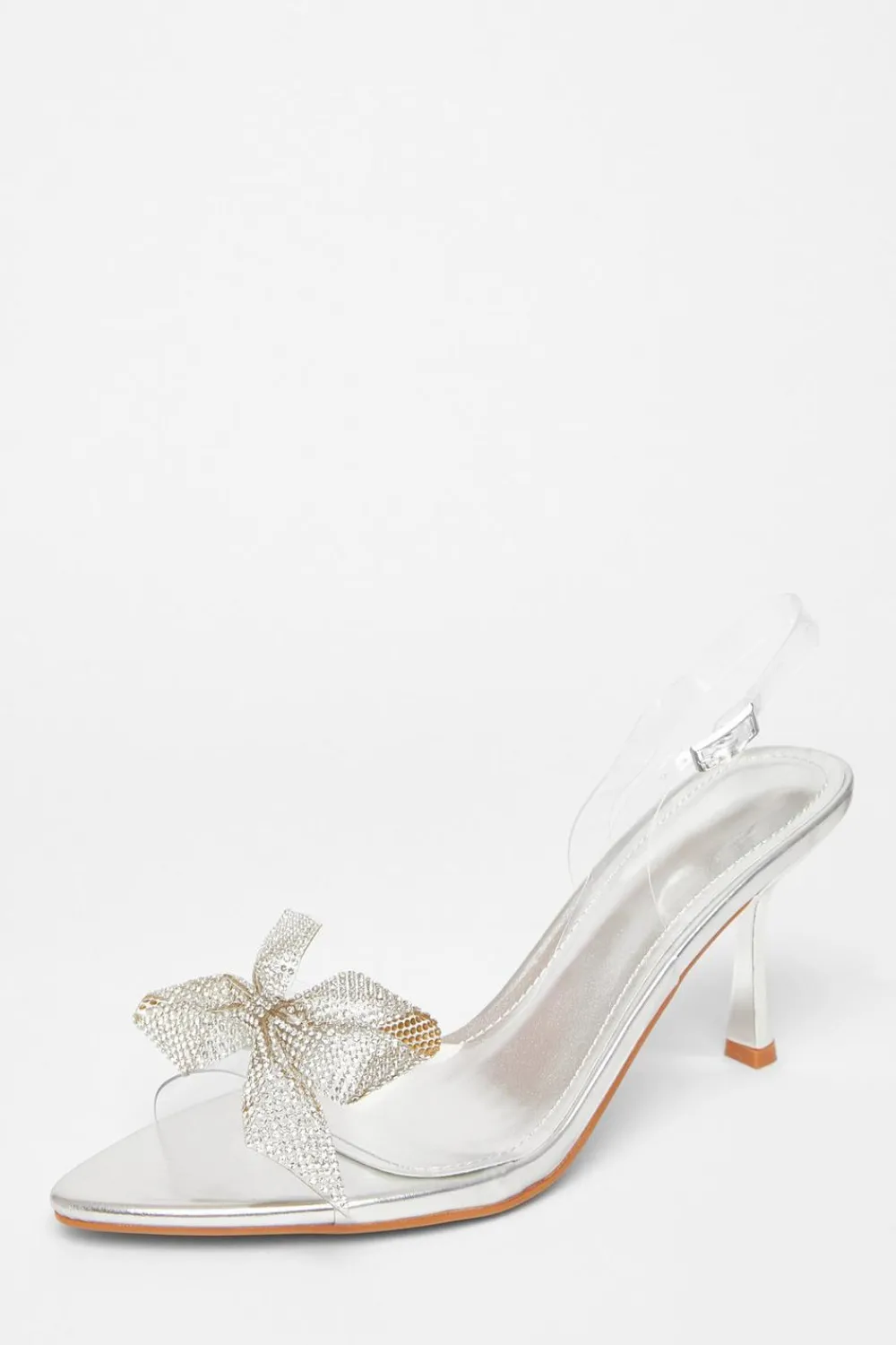 Quiz Occasion Shoes|Heels>Diamante Bow Heels