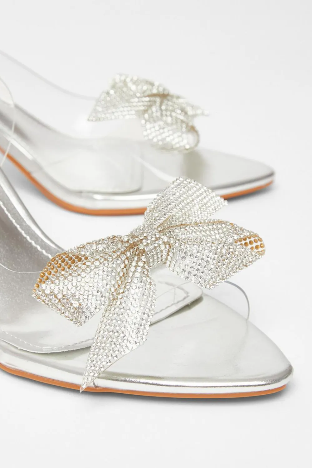 Quiz Occasion Shoes|Heels>Diamante Bow Heels