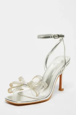 Quiz Sandals|Occasion Shoes>Diamante Bow Heels