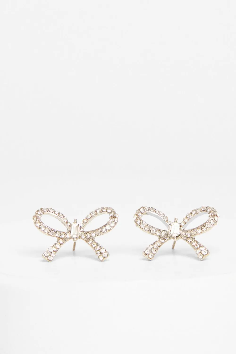 Quiz Jewellery|Earrings>Diamante Bow Stud Earrings