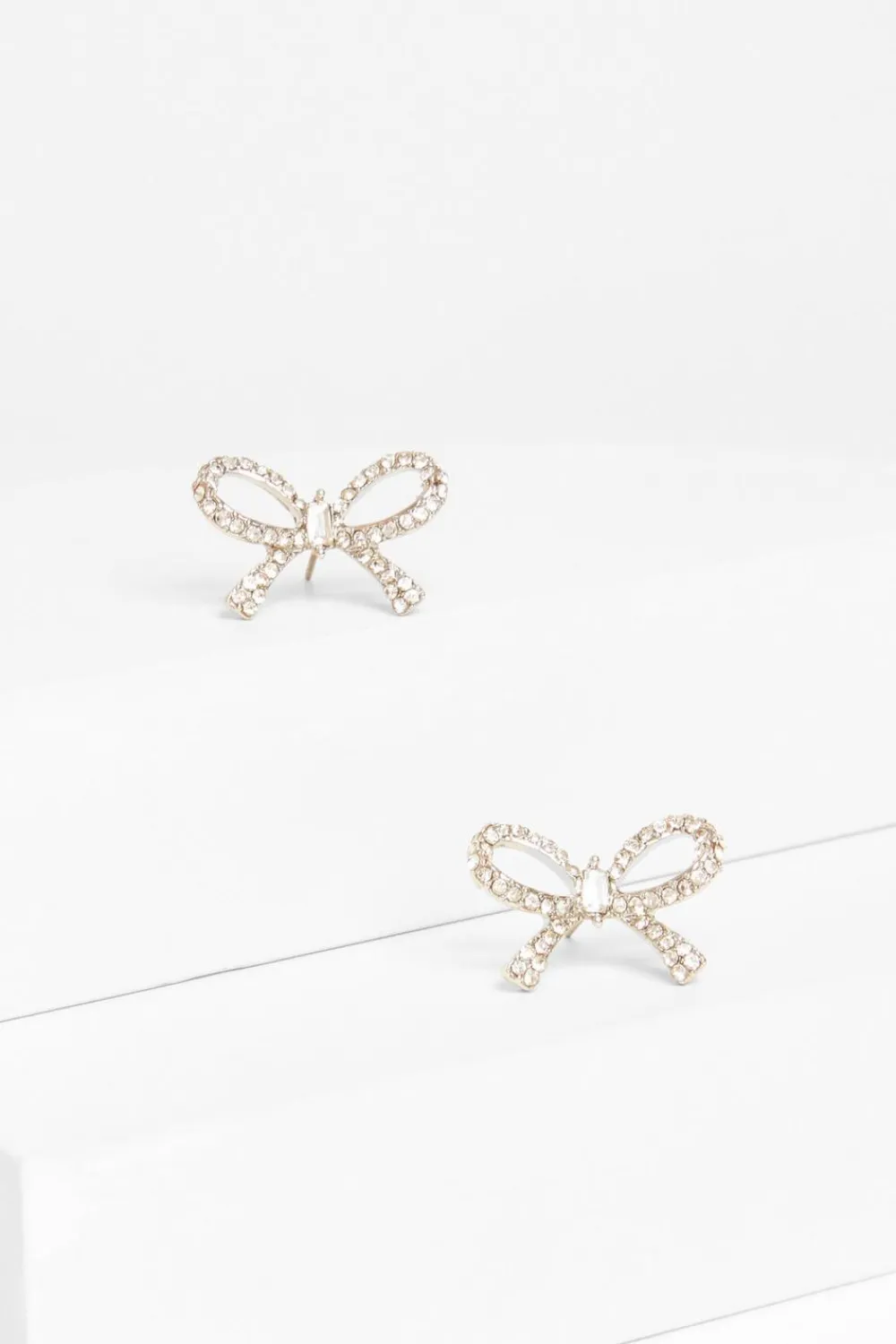 Quiz Jewellery|Earrings>Diamante Bow Stud Earrings