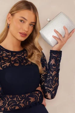 Quiz Wedding Accessories|Bags>Diamante Curve Box Bag