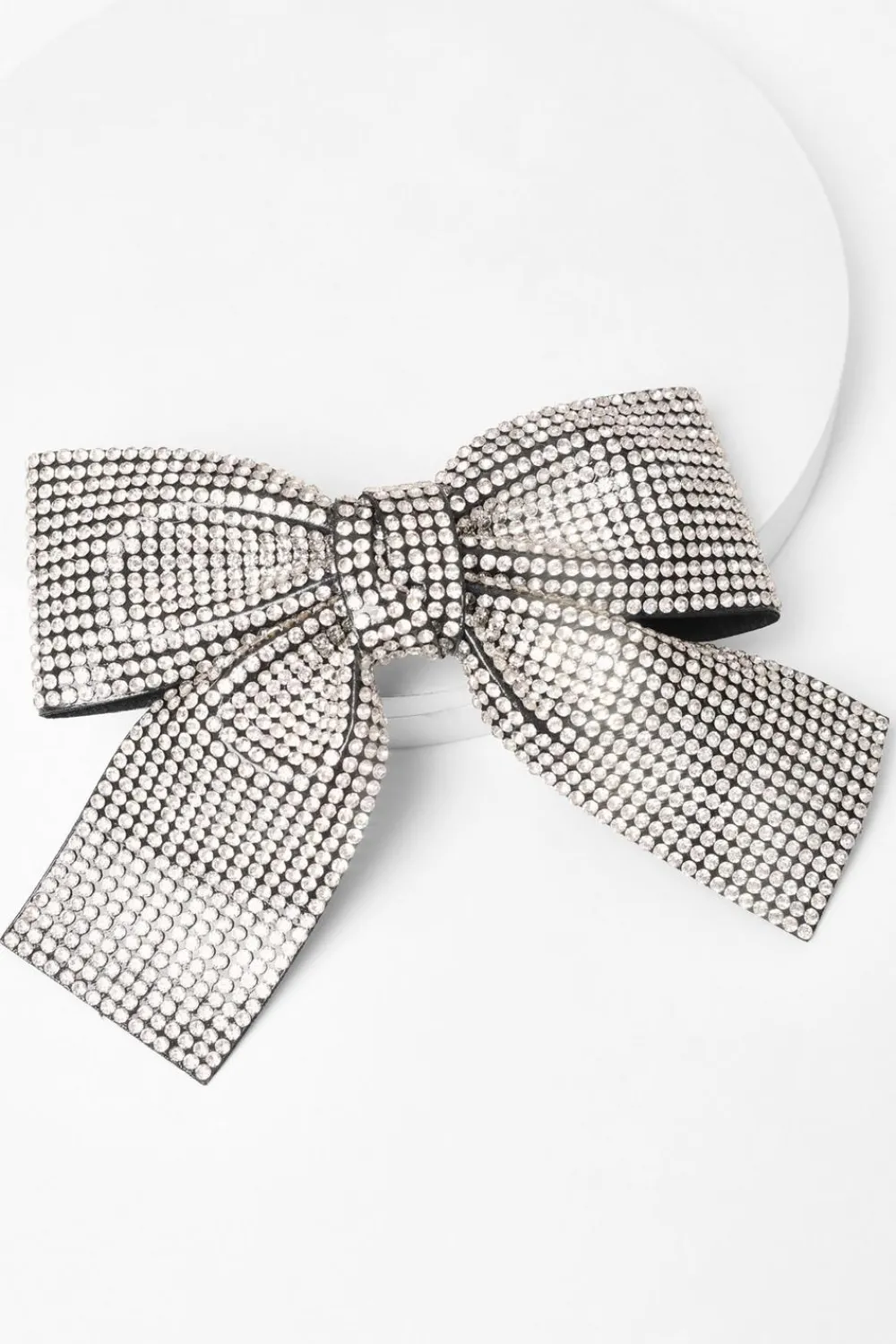 Quiz Hair Accessories>Silver Diamante Hair Bow