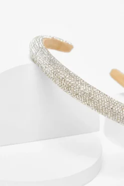 Quiz Hair Accessories>Silver Diamante Headband