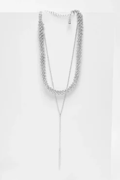 Quiz Jewellery>Diamante Layered Necklace