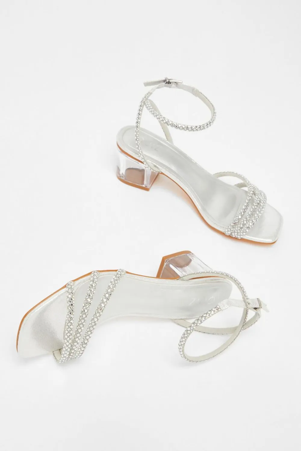 Quiz Sandals|Occasion Shoes>Diamante Low Heeled Sandals