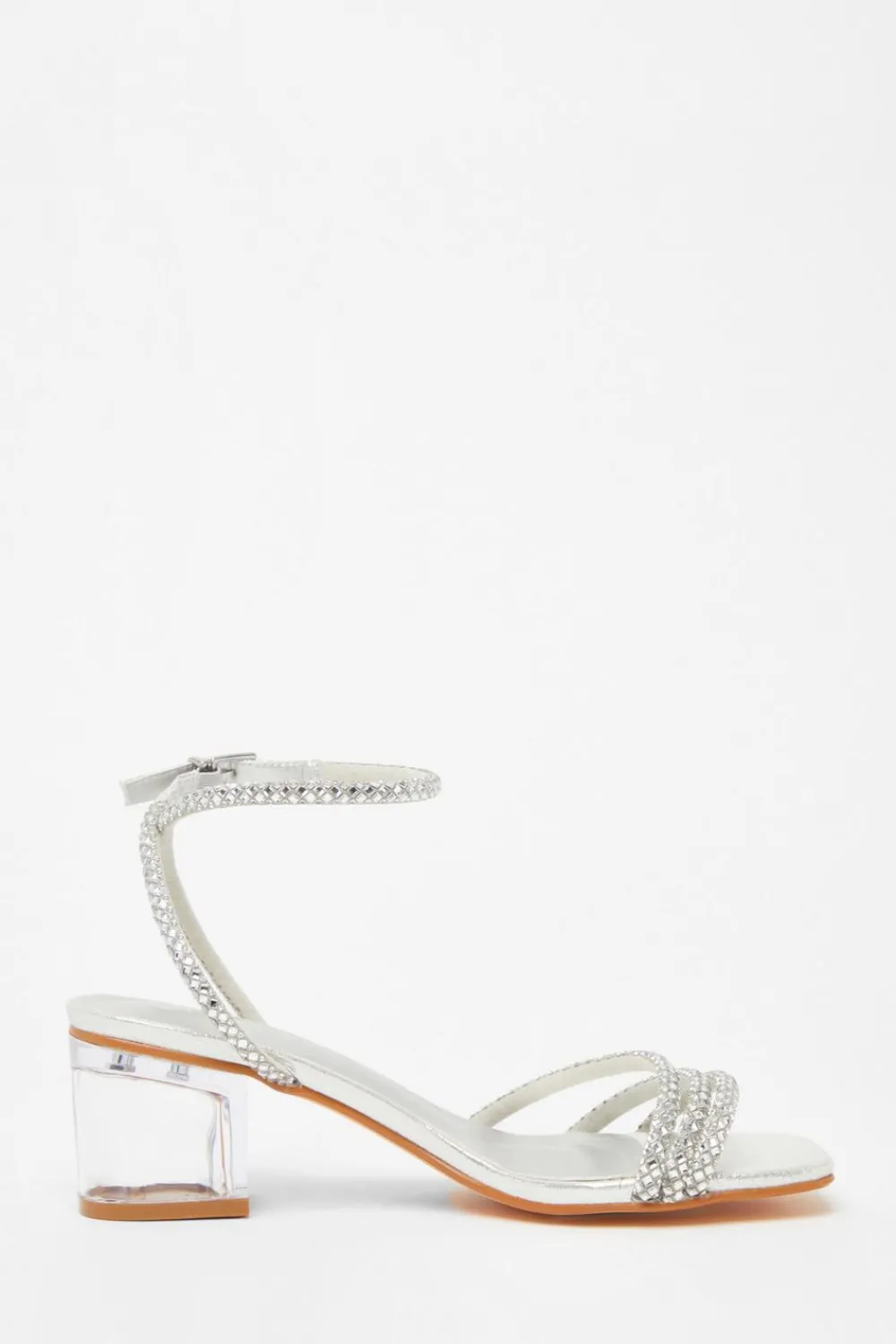 Quiz Sandals|Occasion Shoes>Diamante Low Heeled Sandals