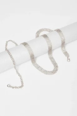 Quiz Belts|Occasion Accessories>Diamante Small Chain Belt
