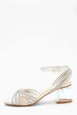 Quiz Shoe & Bag Sets|Occasion Shoes>Diamante Strap Low Heeled Sandals