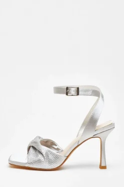 Quiz Occasion Shoes|Heels>Diamante Strappy Block Heeled Sandals