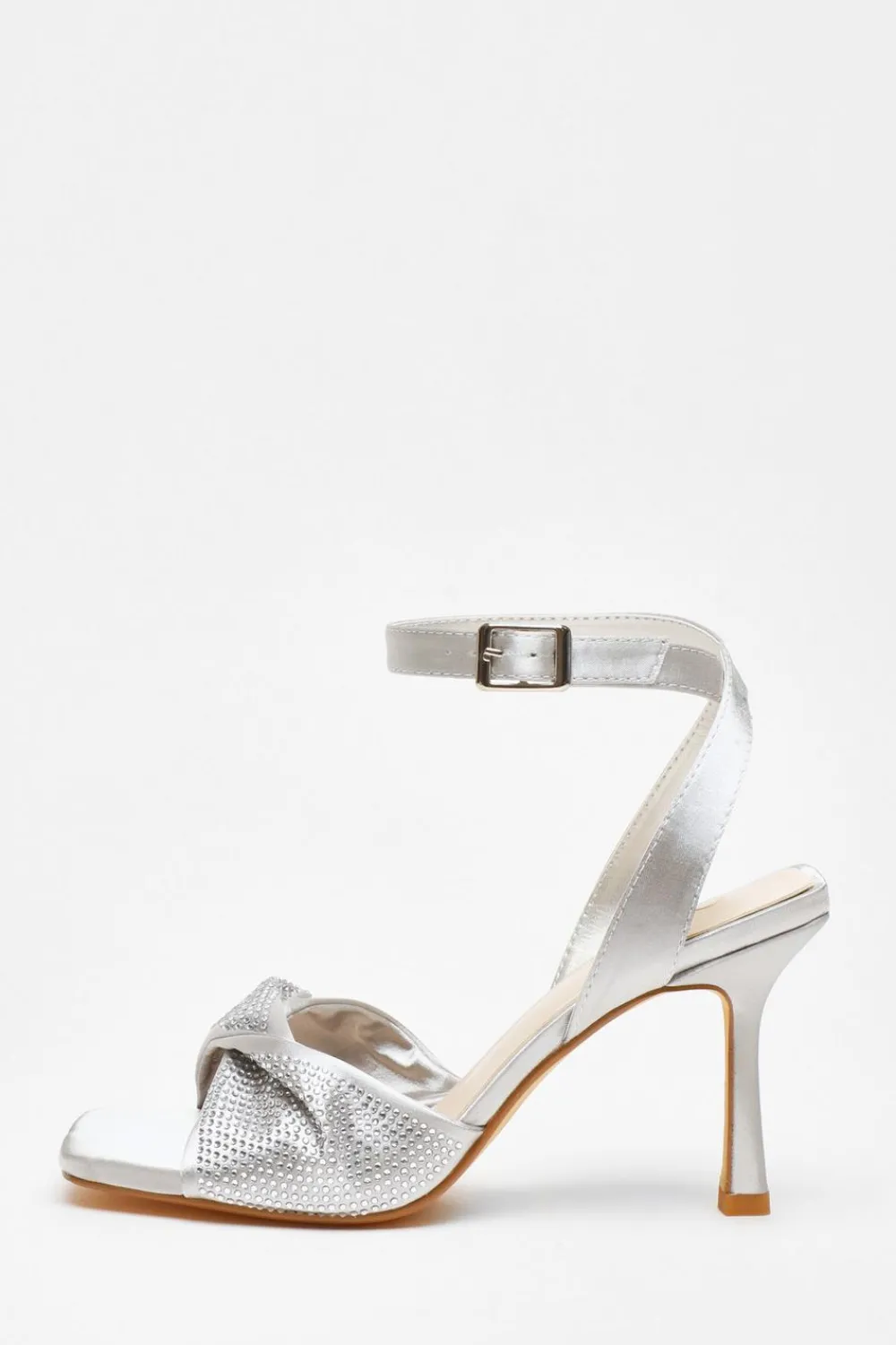 Quiz Occasion Shoes|Heels>Diamante Strappy Block Heeled Sandals