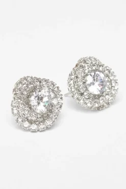 Quiz Wedding Accessories|Jewellery>Diamante Swirl Earrings