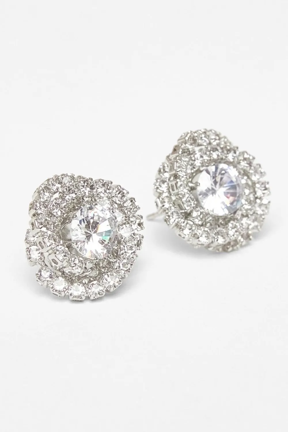 Quiz Wedding Accessories|Jewellery>Diamante Swirl Earrings