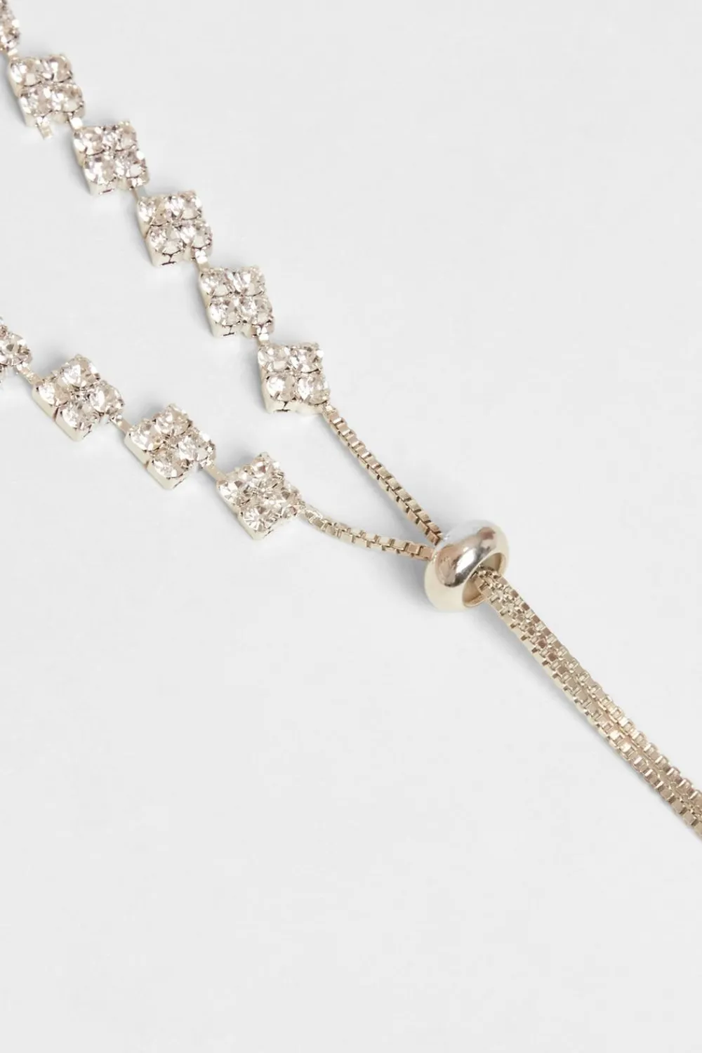 Quiz Wedding Accessories|Jewellery Sets>Silver Diamante Toggle Bracelet