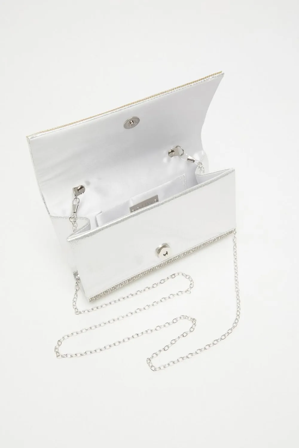 Quiz Wedding Accessories|Bags>Silver Embellished Bag
