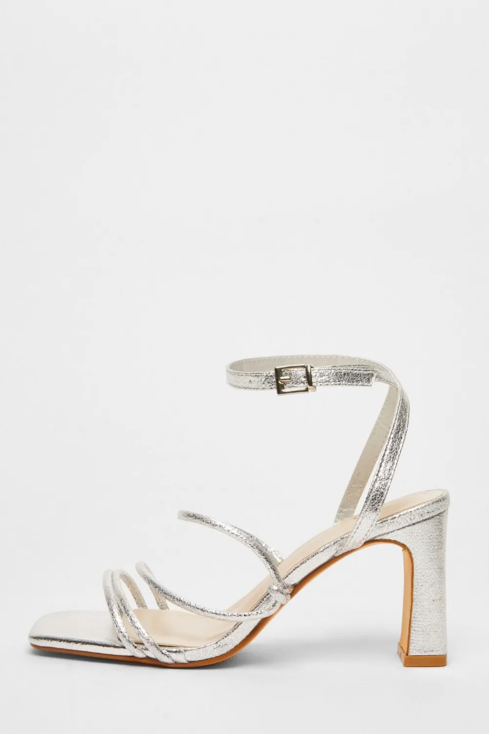 Quiz Sandals|Occasion Shoes>Faux Leather Strappy Heeled Sandals