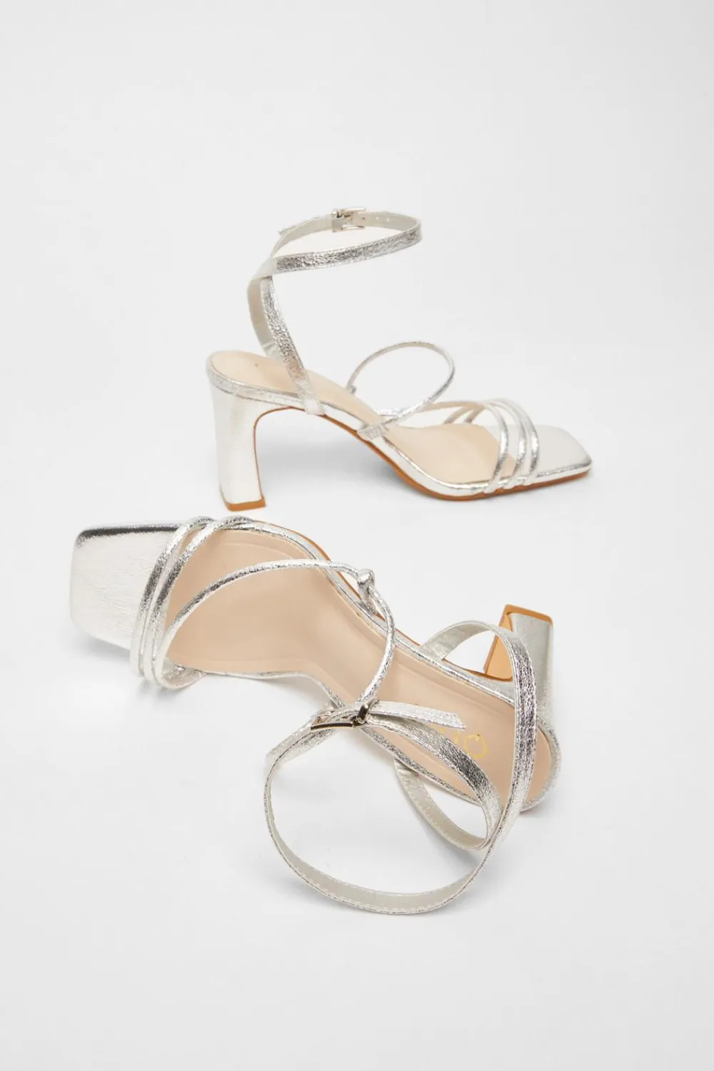Quiz Sandals|Occasion Shoes>Faux Leather Strappy Heeled Sandals