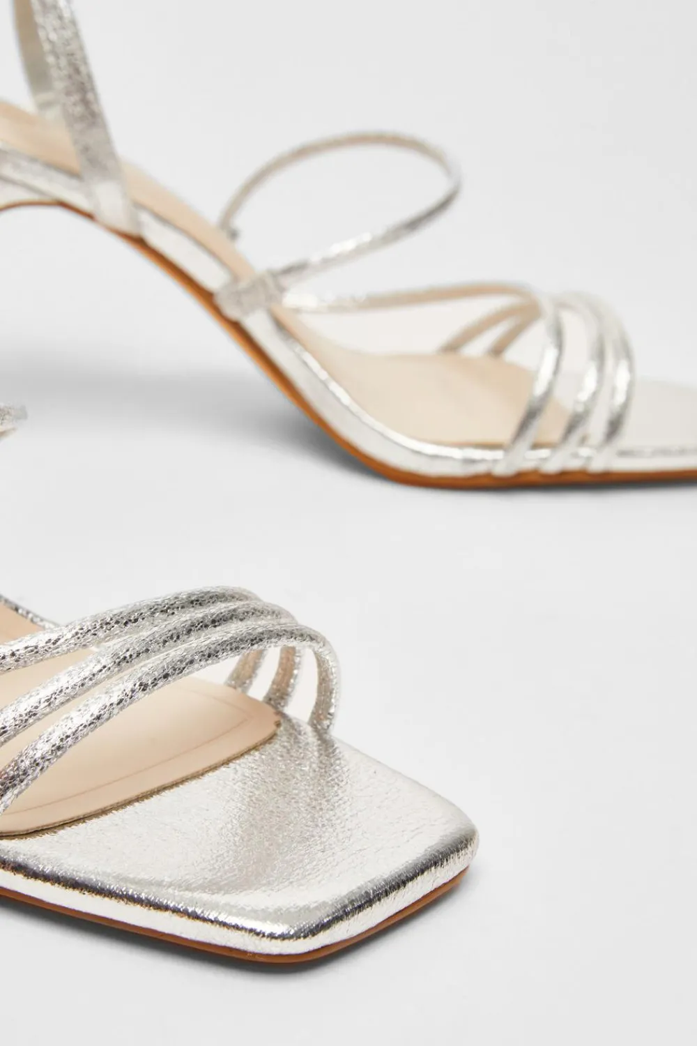 Quiz Sandals|Occasion Shoes>Faux Leather Strappy Heeled Sandals