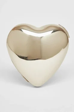 Quiz Bride To Be|Bags>Silver Metal Heart Box Bag