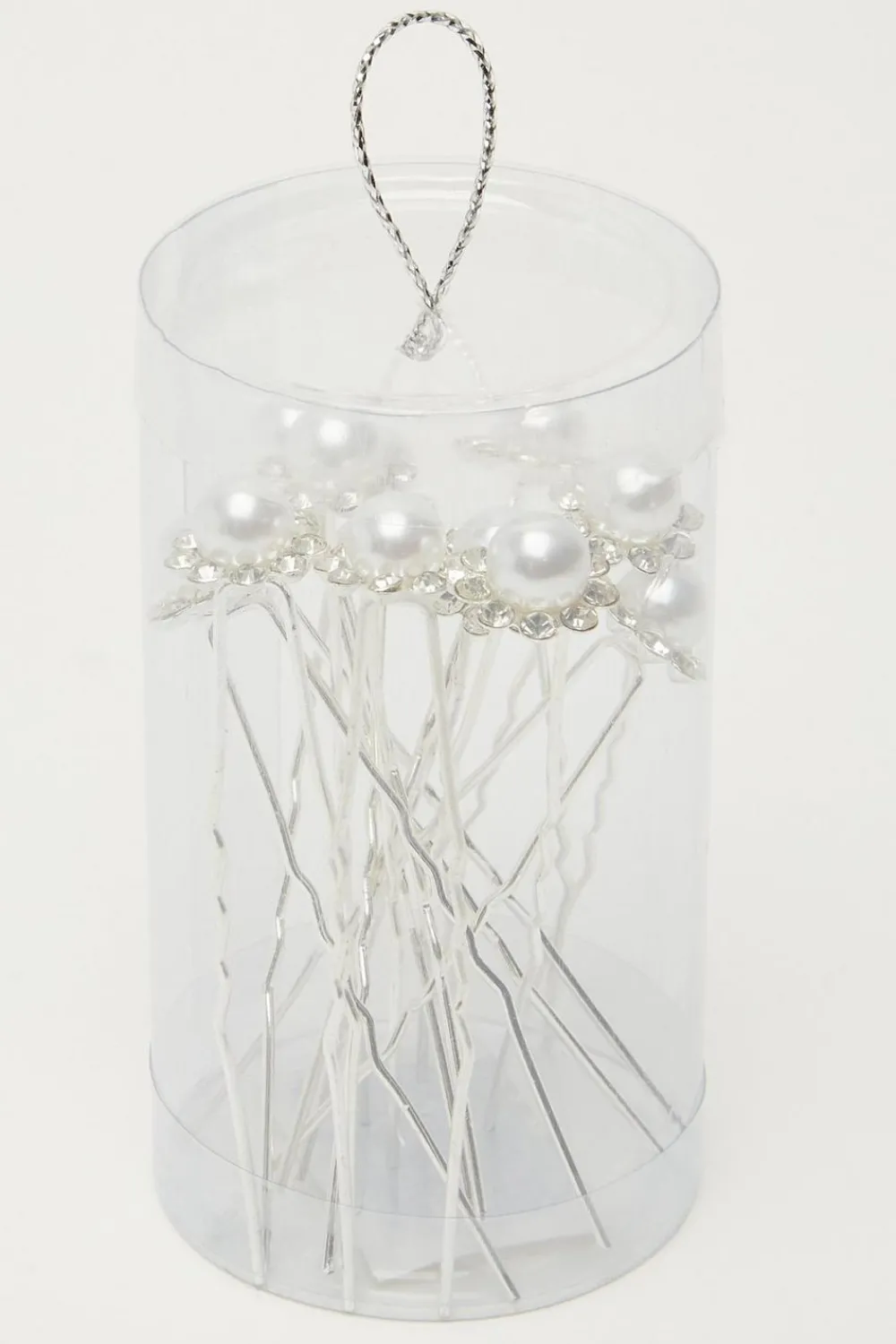 Quiz Jewellery|Hair Accessories>Silver Pearl Diamante Hair Pins