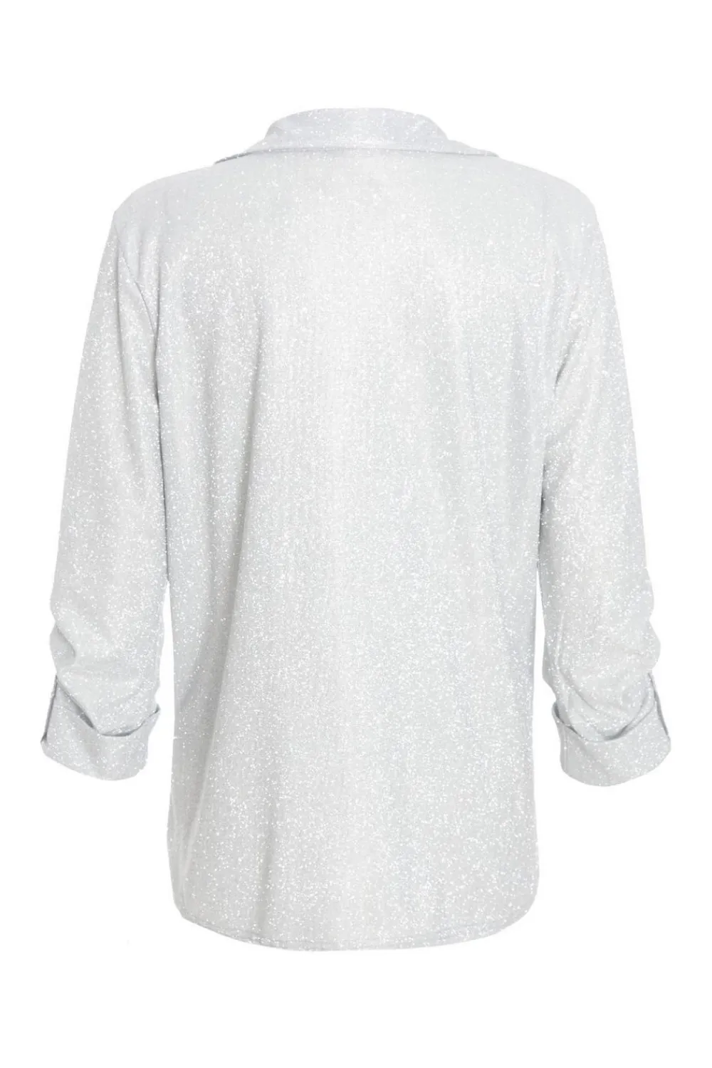 Quiz Jackets & Coats|Casual Clothing>Silver Ruched Sleeve Blazer