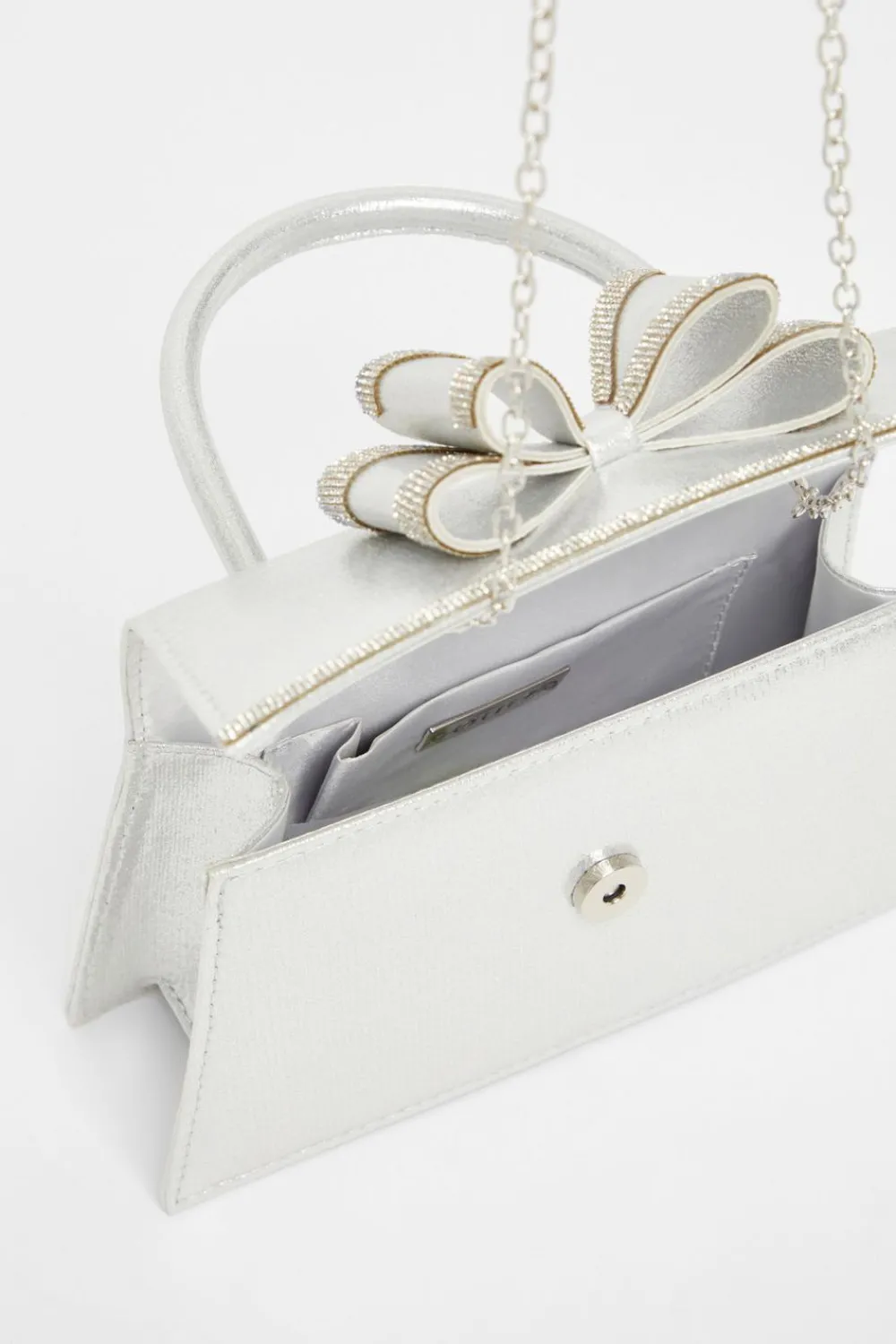 Quiz Bags|Shoe & Bag Sets>Satin Double Bow Bag