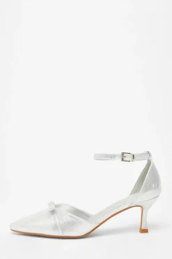 Quiz Sandals|Occasion Shoes>Shimmer Bow Court Heels